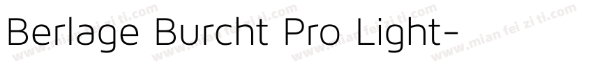 Berlage Burcht Pro Light字体转换